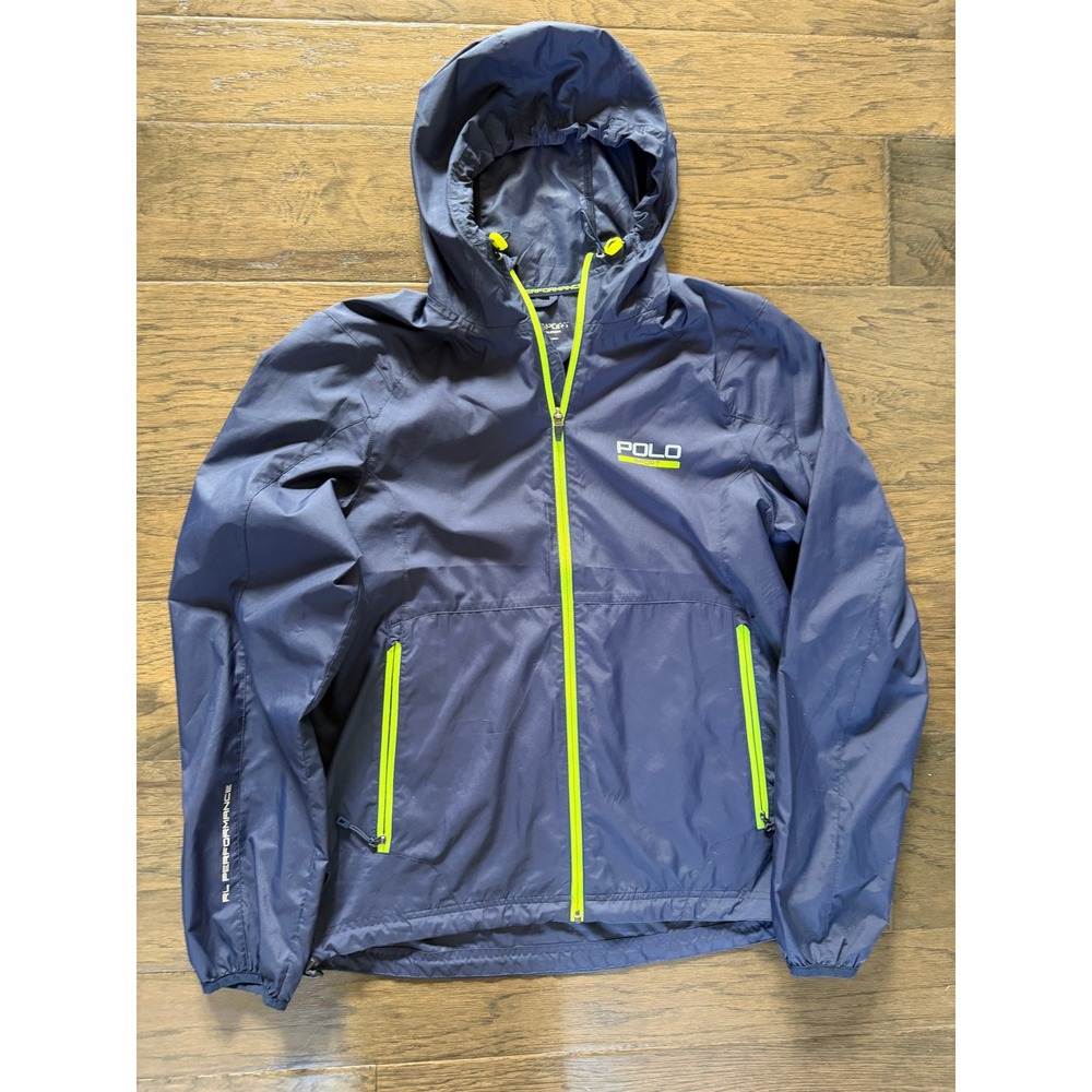Polo Sport Performance Windbreaker Jacket Size Medium Athletic Athleisure